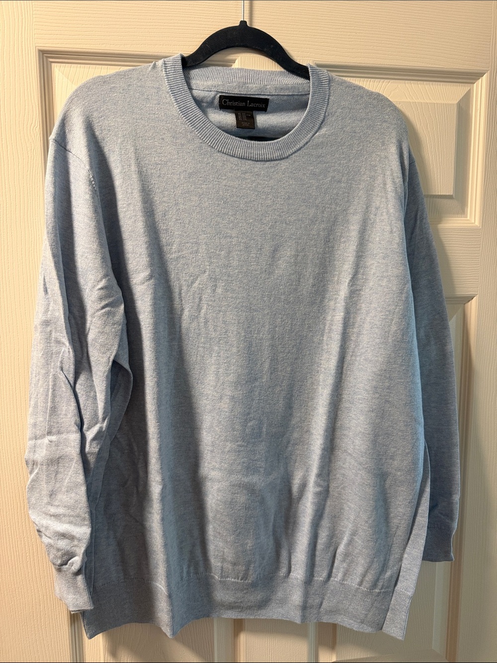 Christian Lacroix Pale Blue Crewneck Sweater